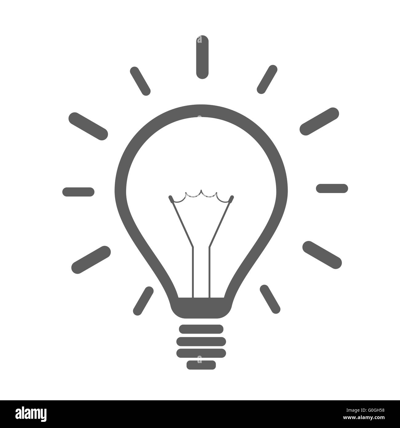 simple lightbulb icon Stock Photo - Alamy