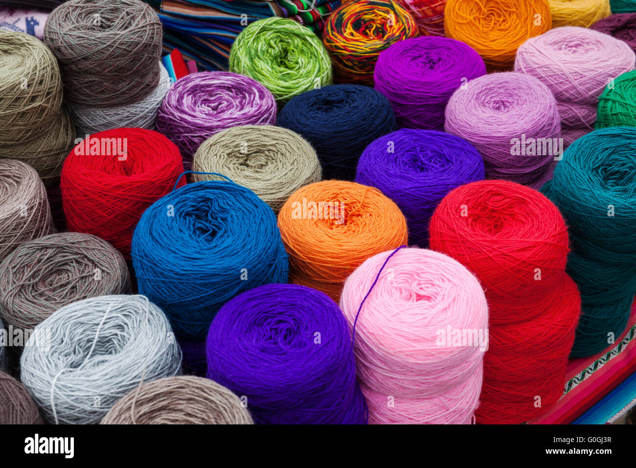 skeins of wool Stock Photo