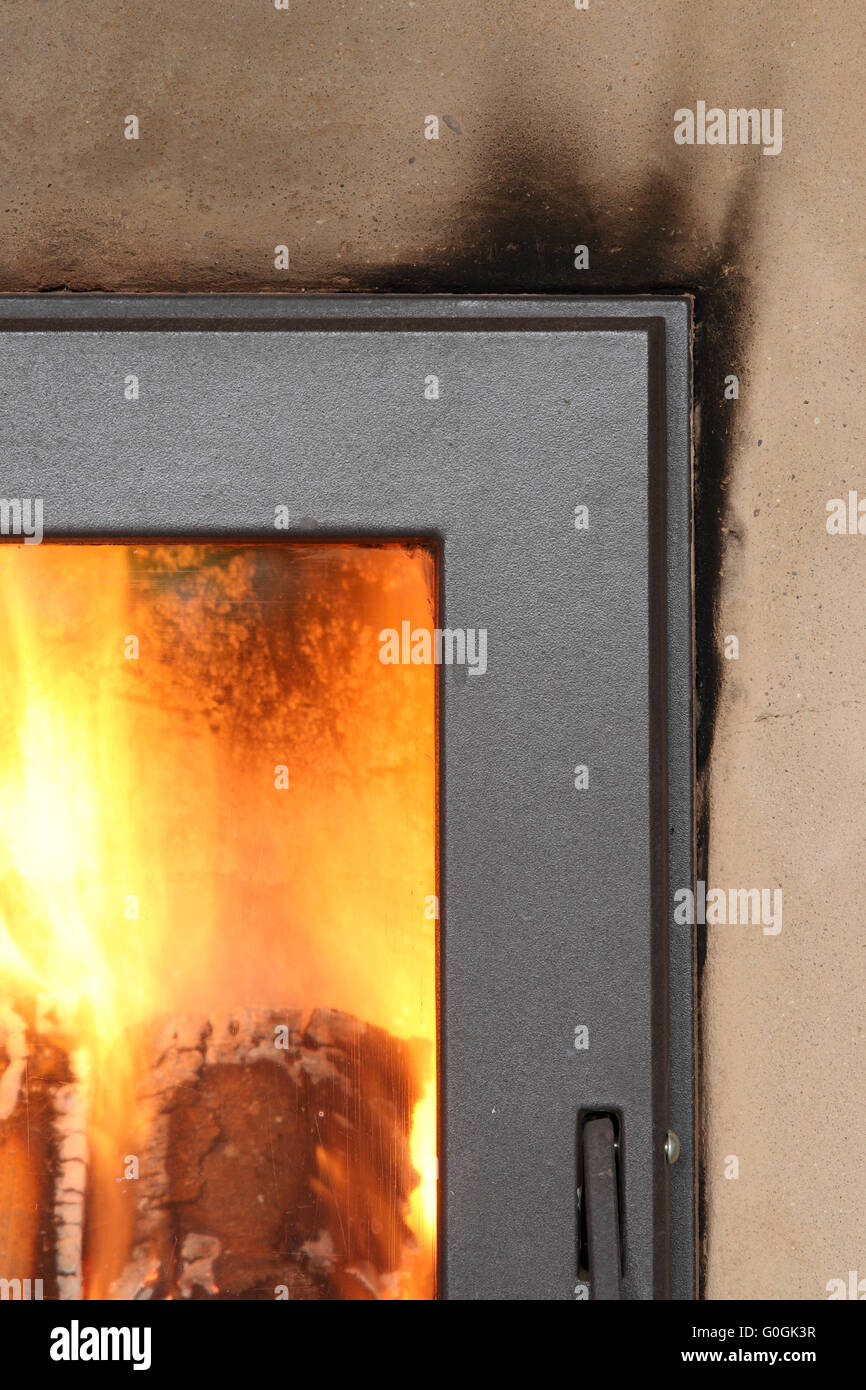wood-fired loam furnace Stock Photo