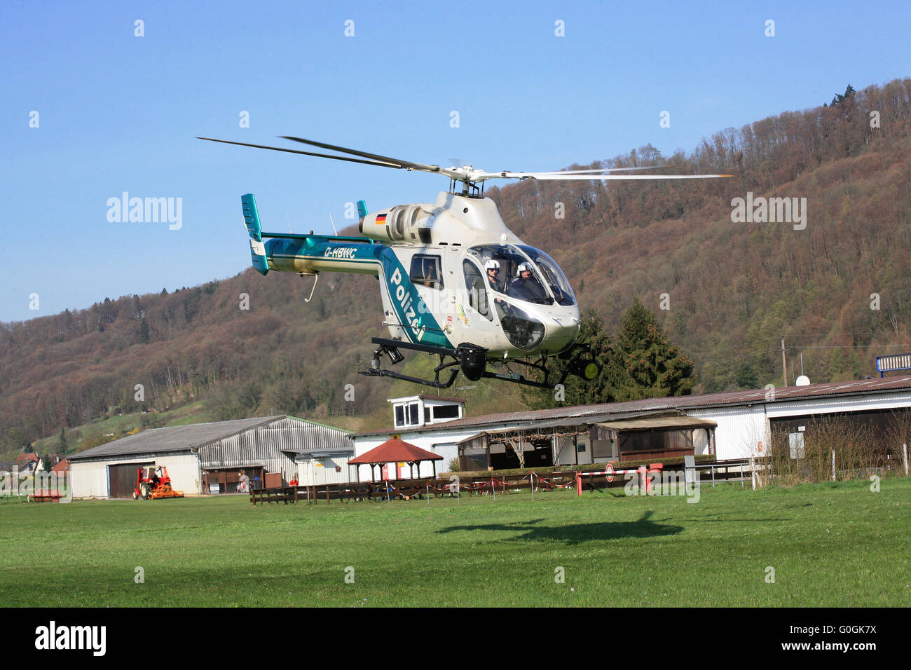 State Police helicopter MD-900 Explorer Stock Photo