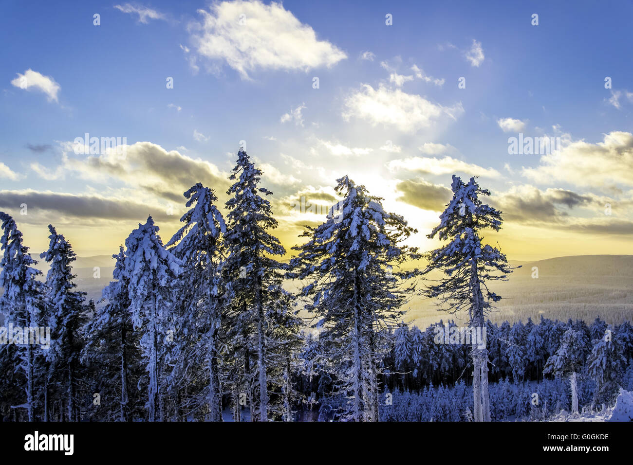 Sun and Snow Stock Photo Alamy