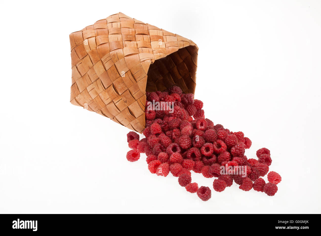 Container And Raspberries Stock Photo - Alamy