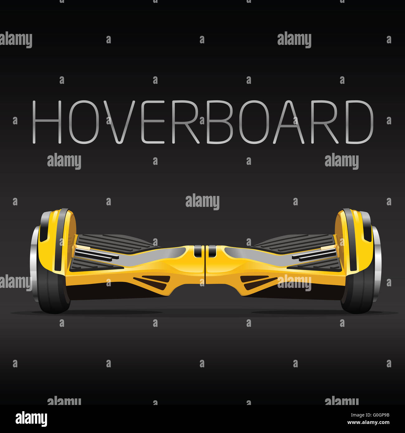 dual wheel selfbalance electric hover board Stock Photo