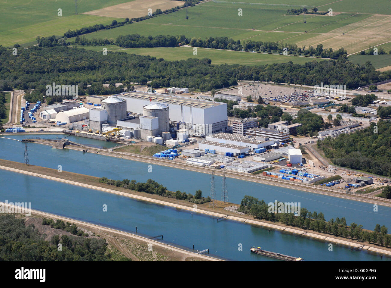 Nuclear power plant Fessenheim in France Stock Photo