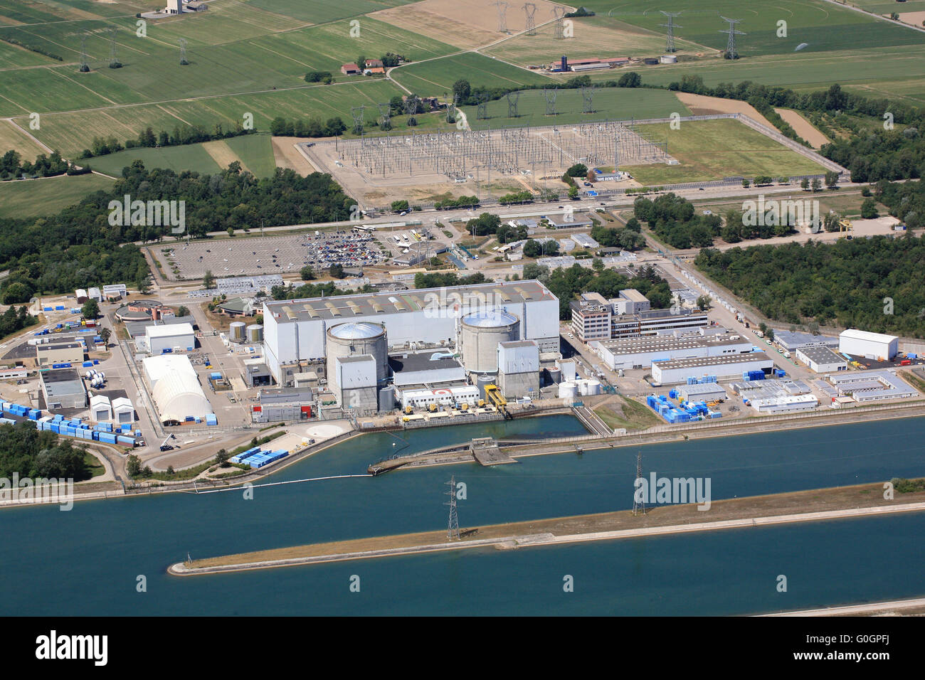 Nuclear power plant Fessenheim in France Stock Photo
