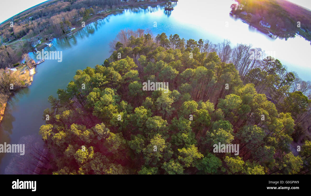 beautiful sunset over lake wylie south carolina Stock Photo Alamy
