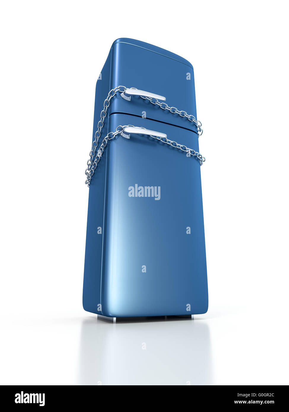 refrigerator in chains Stock Photo Alamy