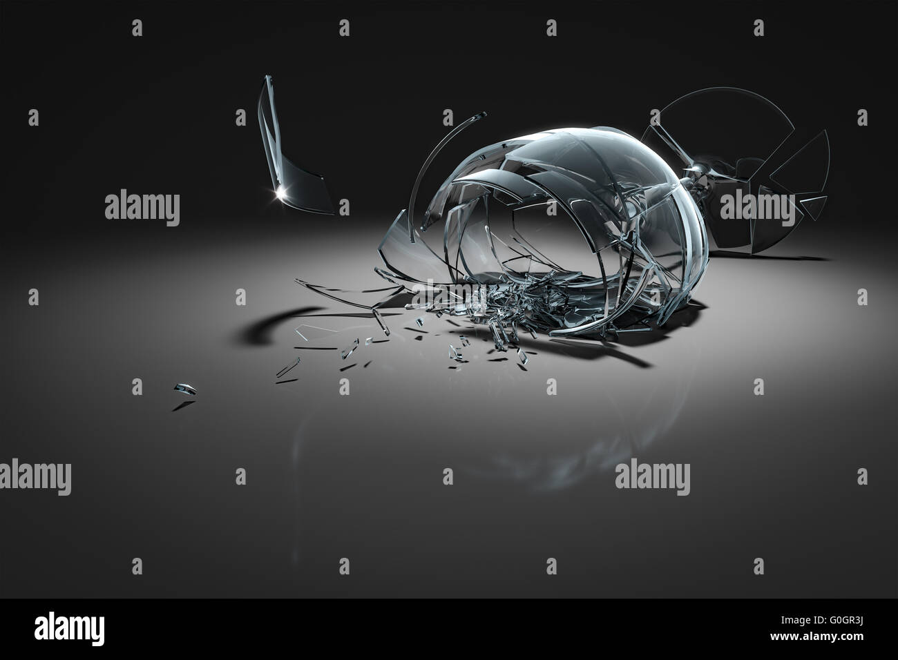 Broken Wine Glass Stock Photo Alamy
