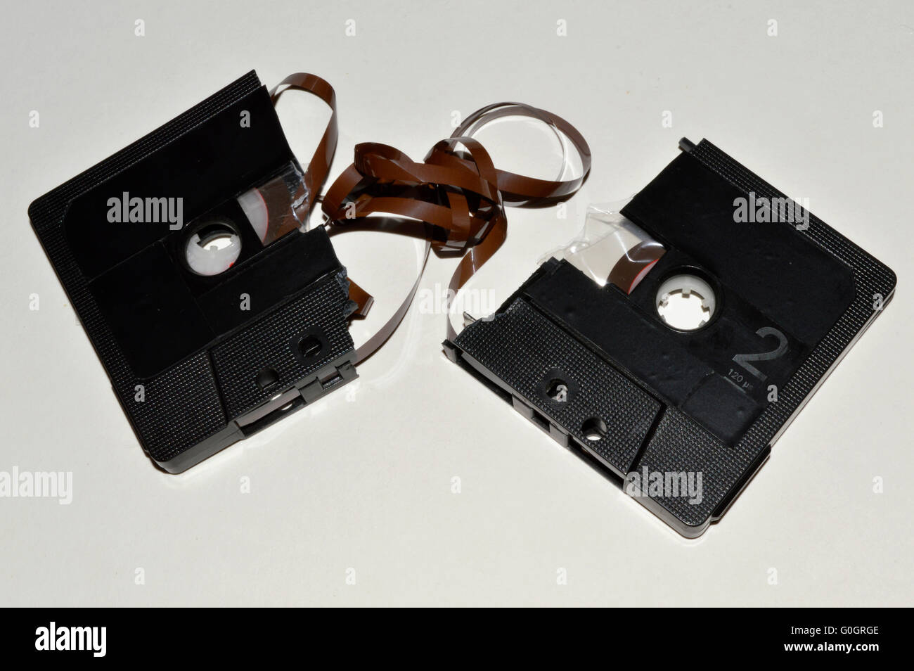 A Broken cassette tape Stock Photo Alamy