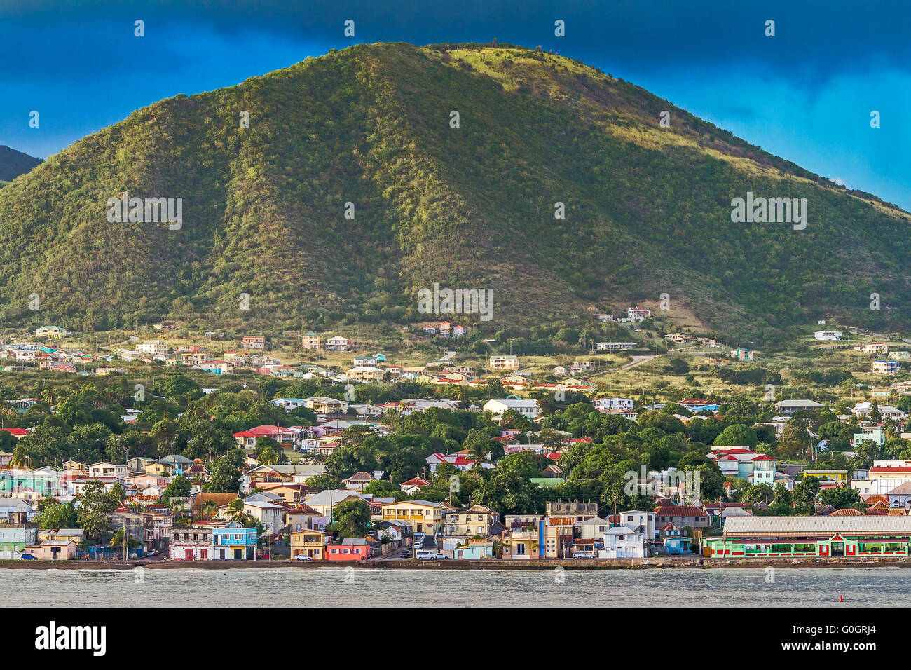 Basseterre In The Failing Light St Kitts West Indies Stock Photo