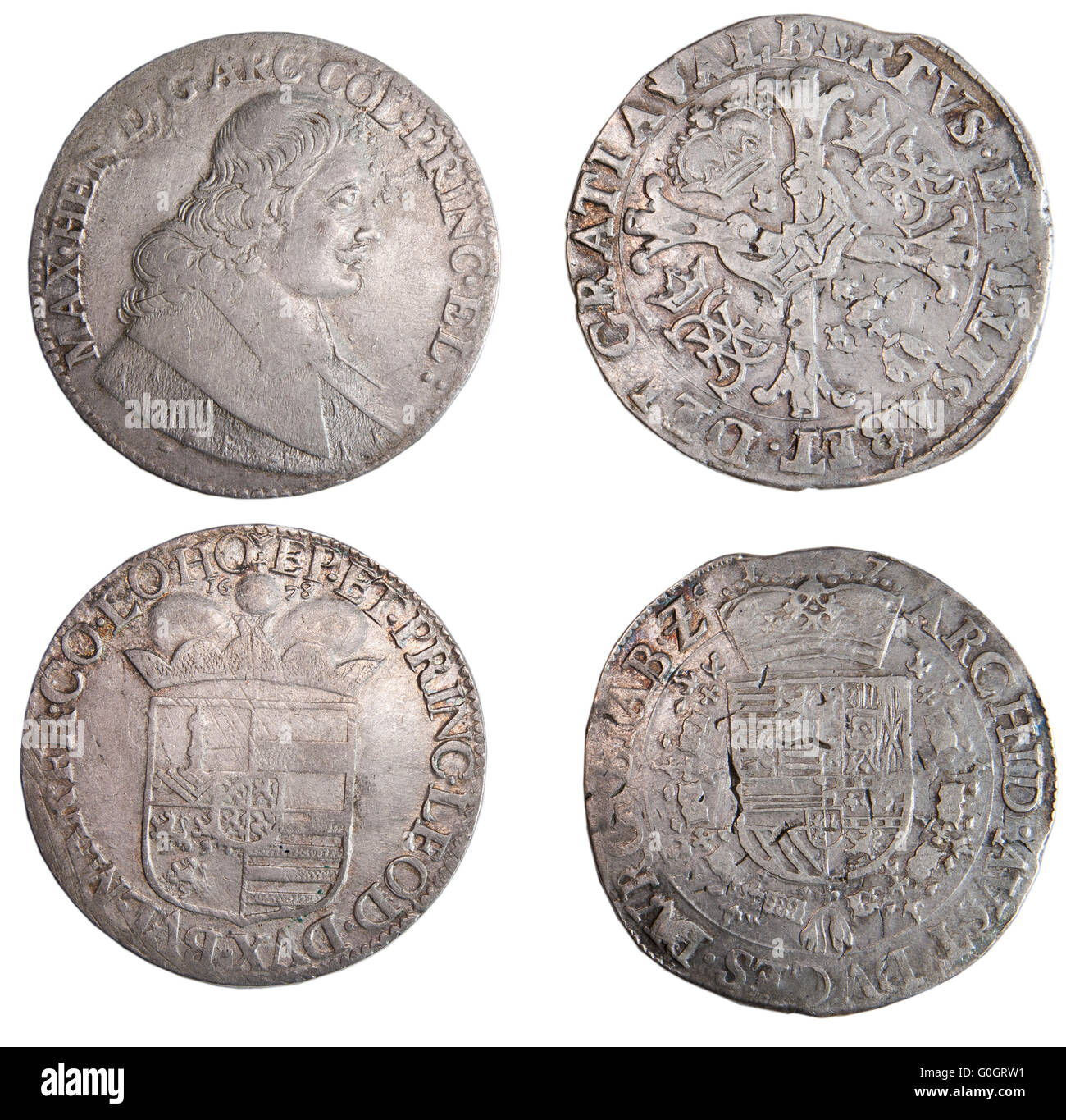 Ancient coins of different metals Stock Photo Alamy