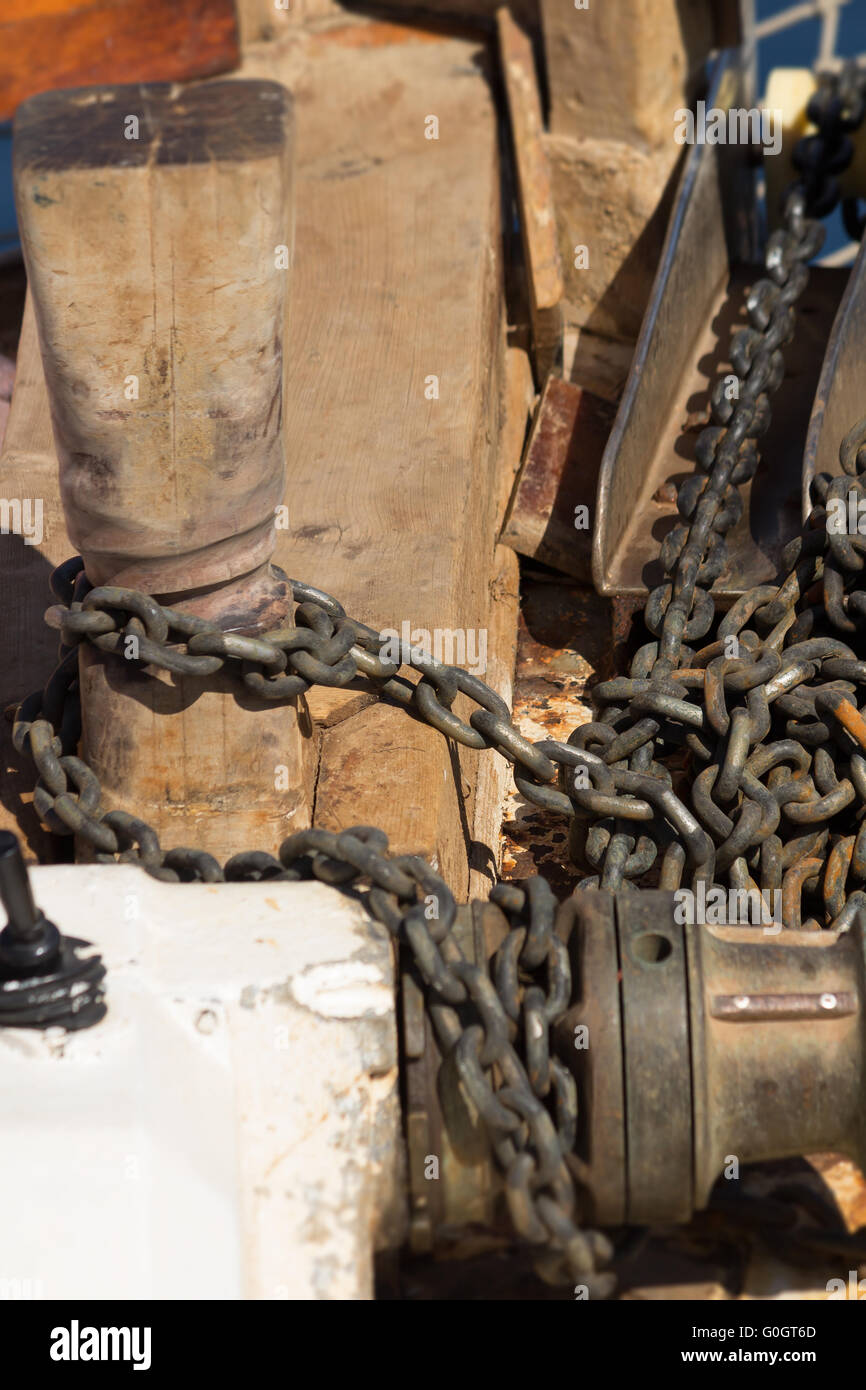 anchor chain Stock Photo