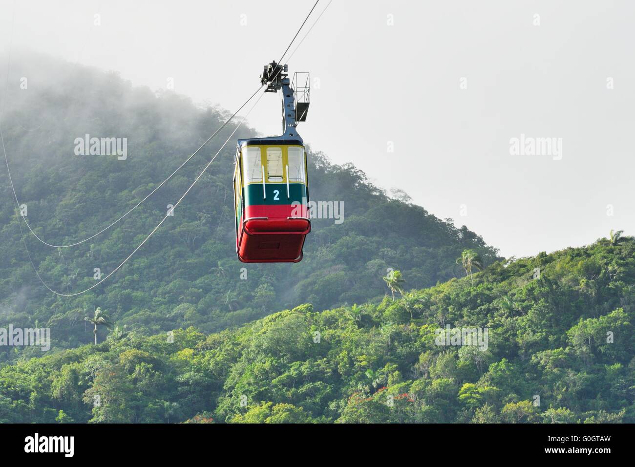 Cable car at Puerto Plata Dominican Republic Stock Photo Alamy