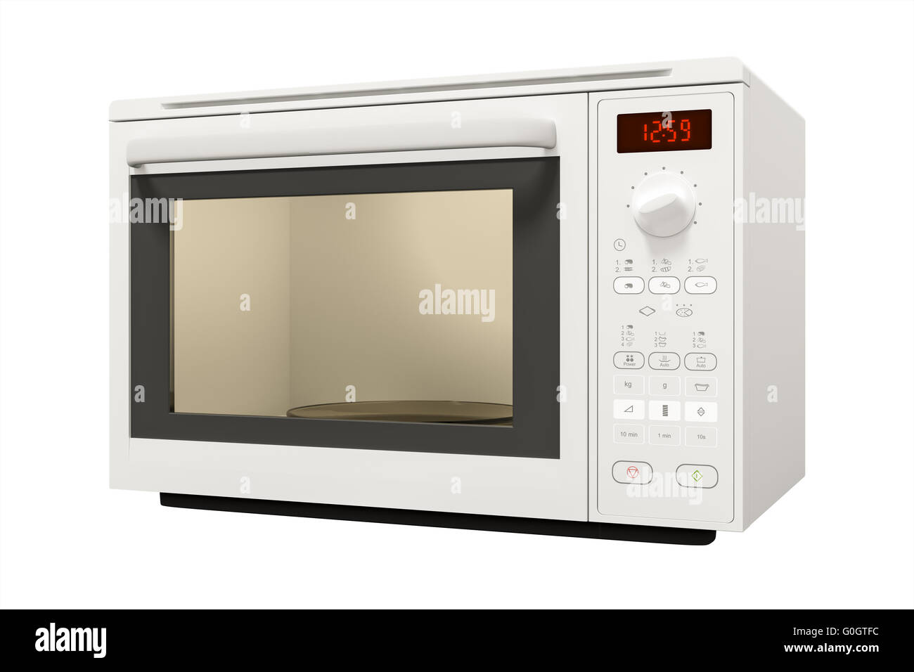 typical modern microwave isolated Stock Photo