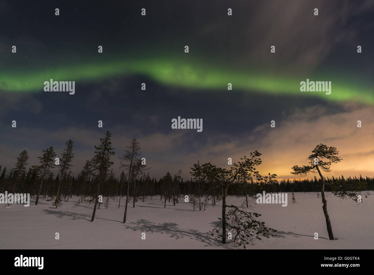 northern lights, Lapland, Sweden Stock Photo