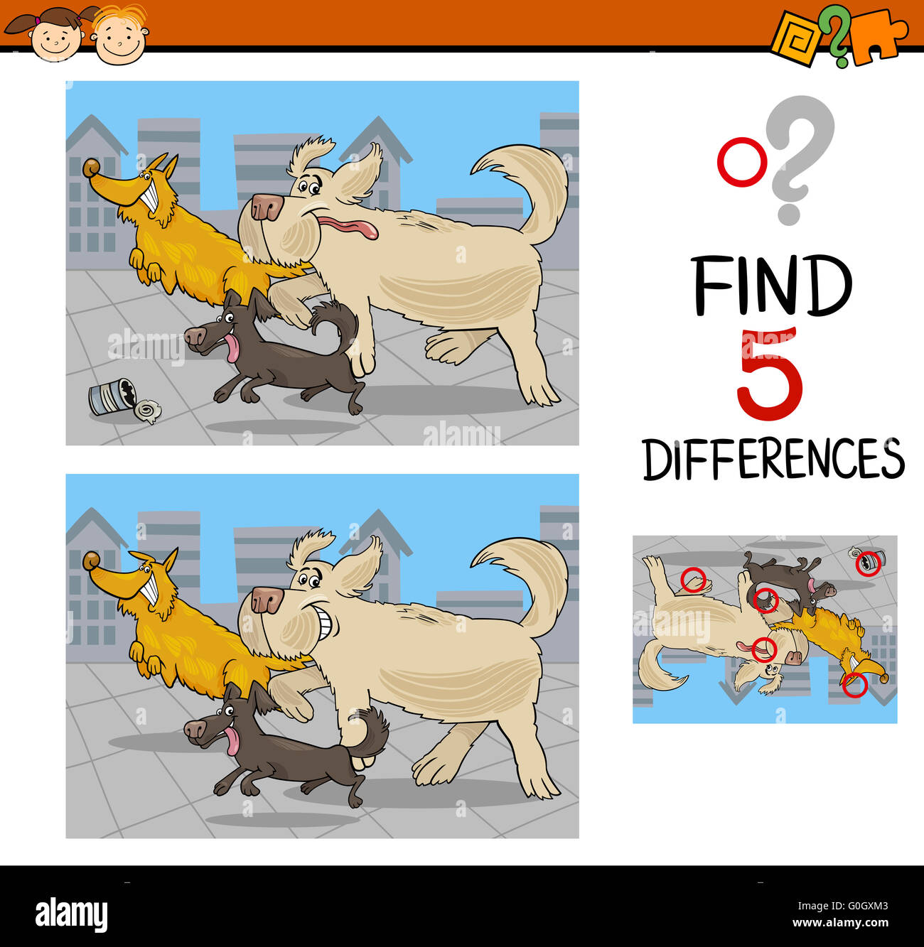 differences educational game Stock Photo - Alamy