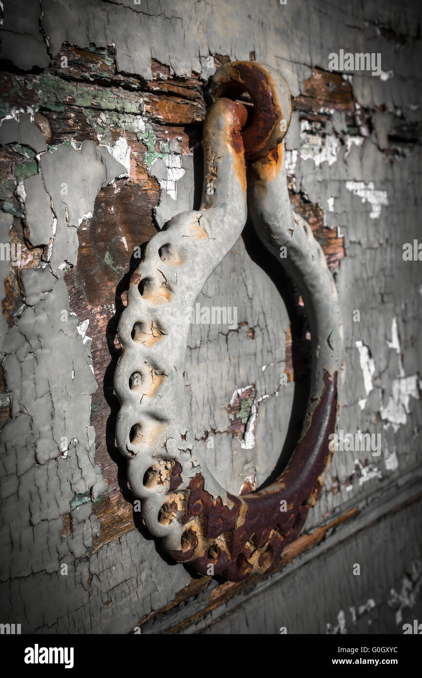 Door handles vintage Stock Photo Alamy