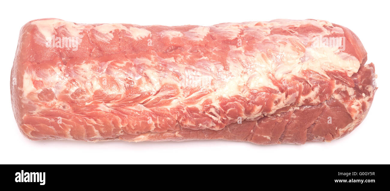 piece of raw meat isolated on white background Stock Photo - Alamy