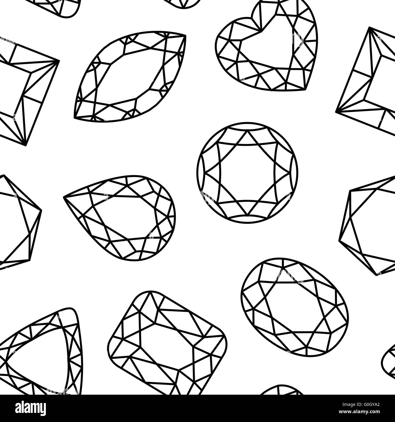 Seamless diamond pattern diamonds Black and White Stock Photos & Images ...