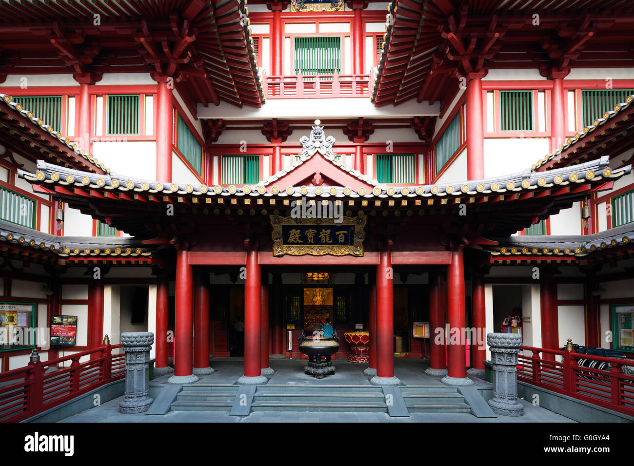 South East Asia, Singapore, Chinatown, Buddha Tooth Relic temple Stock Photo