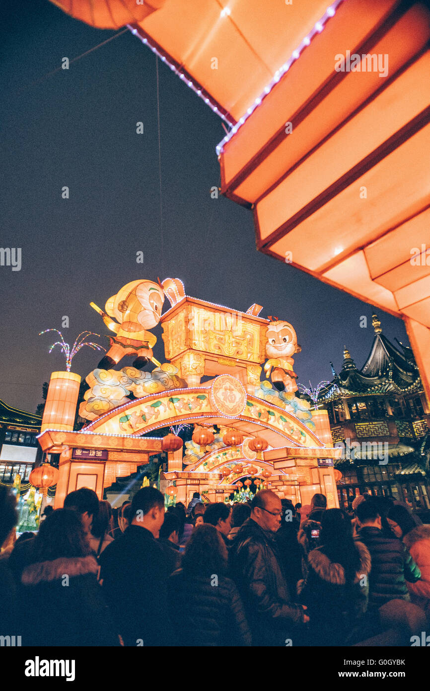 Chinese lantern festivals in Yuyuan garden Stock Photo Alamy