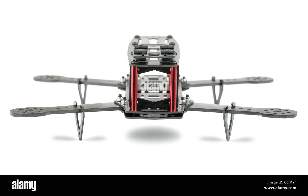 Carbon fiber quadrocopter frame Stock Photo