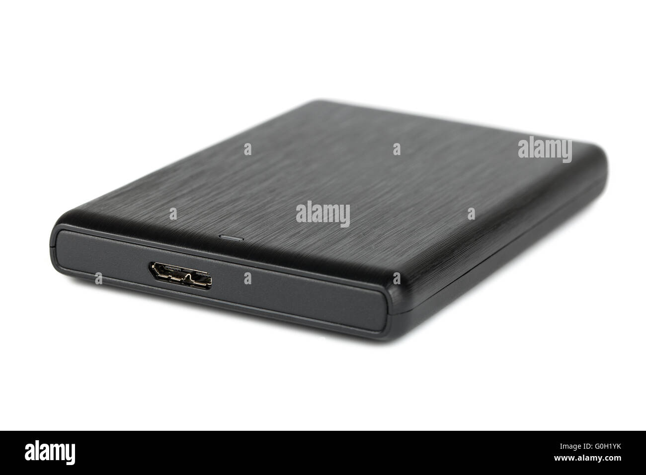 Black portable hard disk Stock Photo
