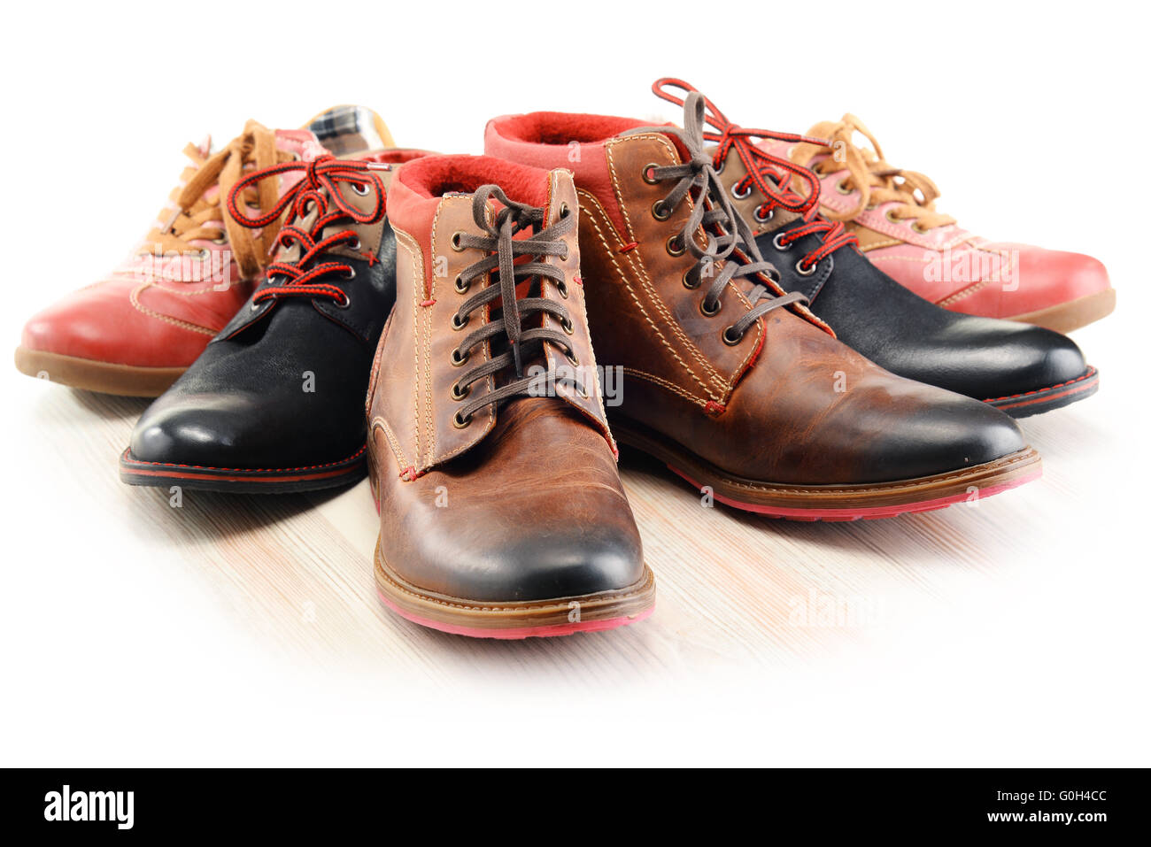 Man's leather shoes isolated on white background Stock Photo - Alamy