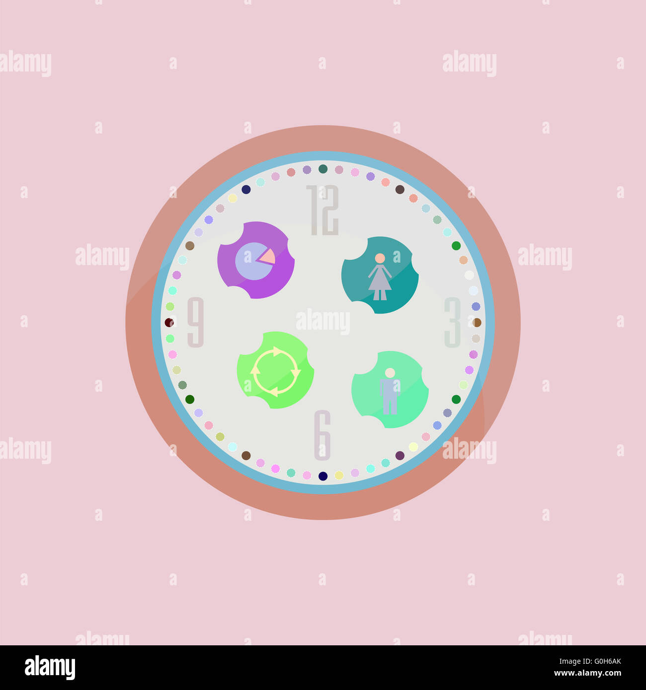 Flat icons set for Web and Mobile Applications vector illustration ...