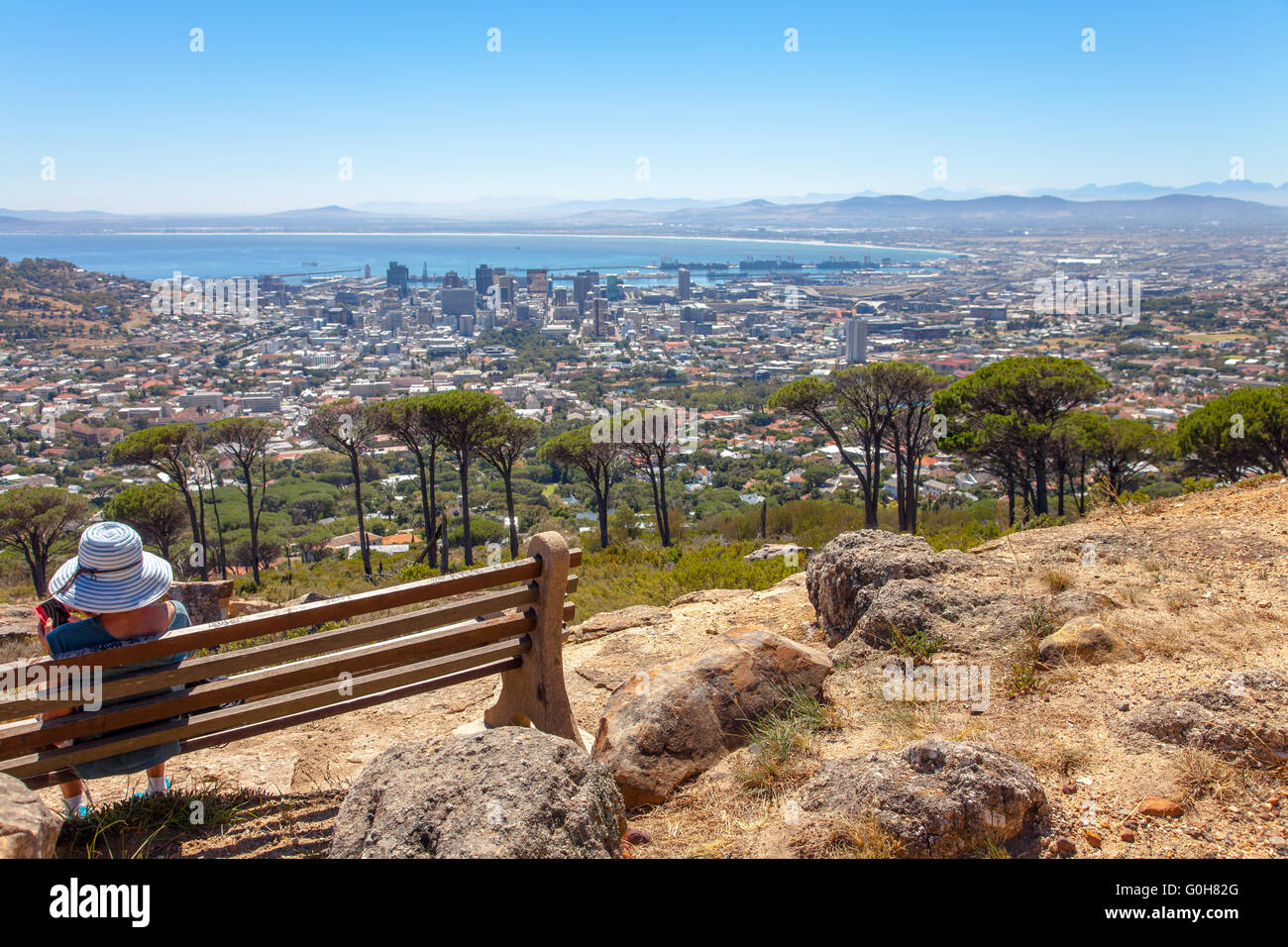 View of Cape Town from Table Mountain Stock Photo