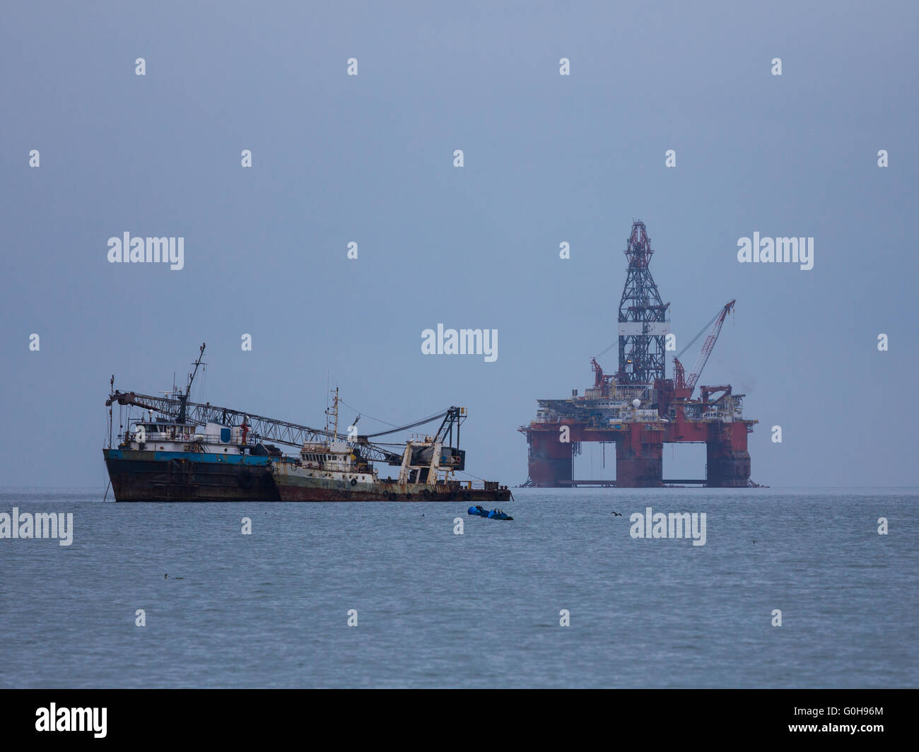 Oil drilling at Walvis bay, Namibia Stock Photo - Alamy