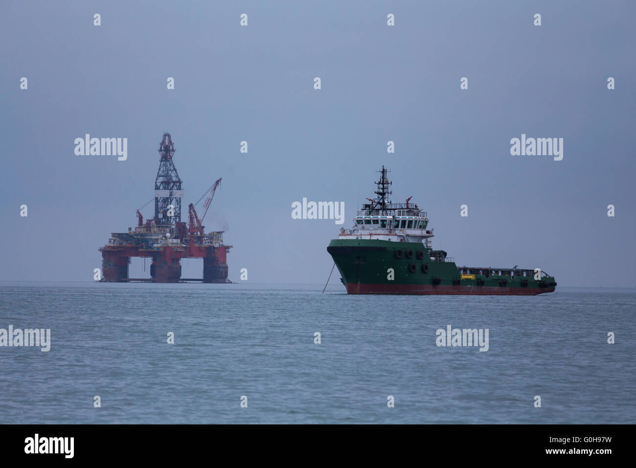 Oil drilling at Walvis bay, Namibia Stock Photo - Alamy