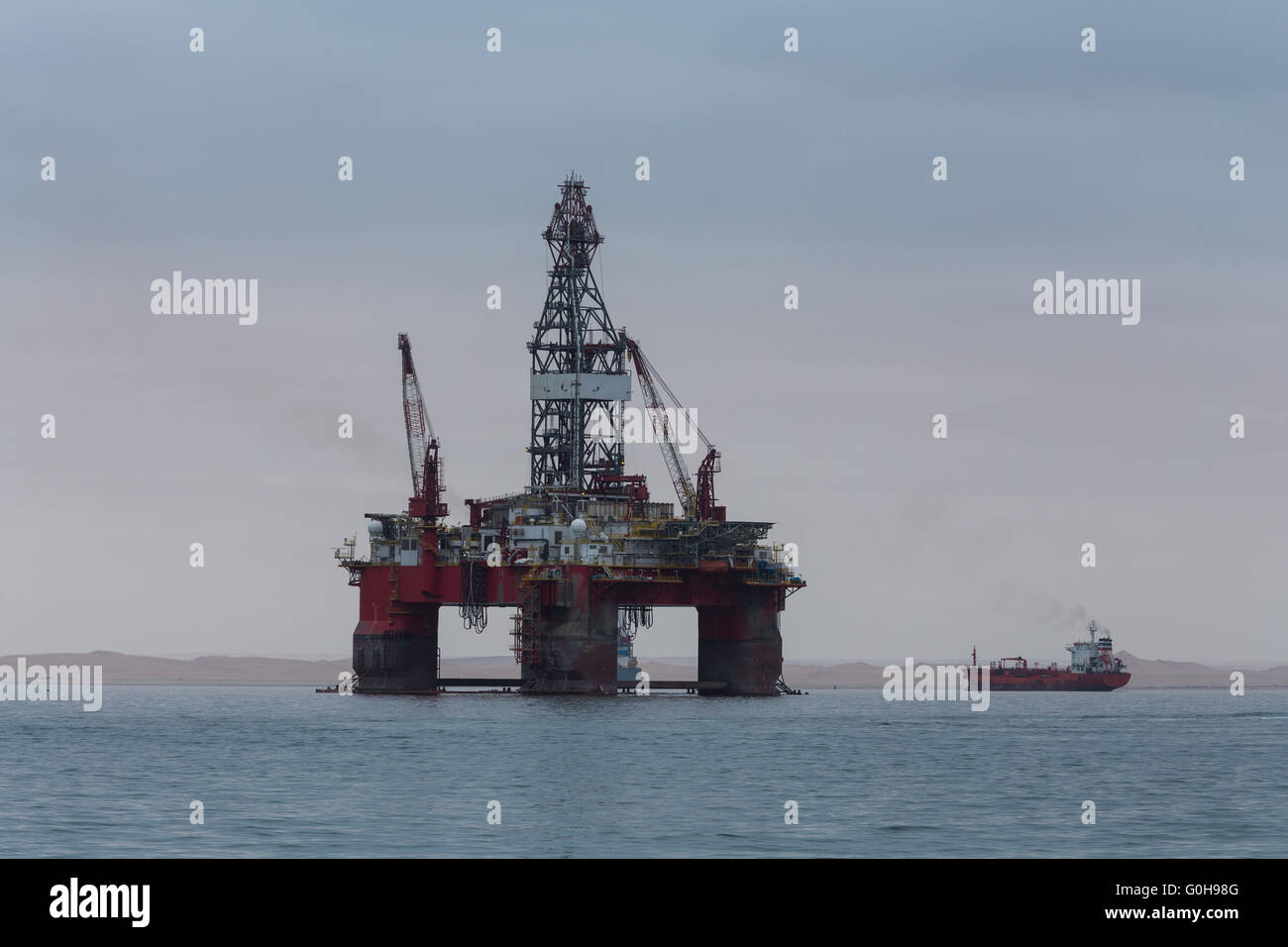 Oil drilling rig at Walvis bay, Namibia Stock Photo - Alamy