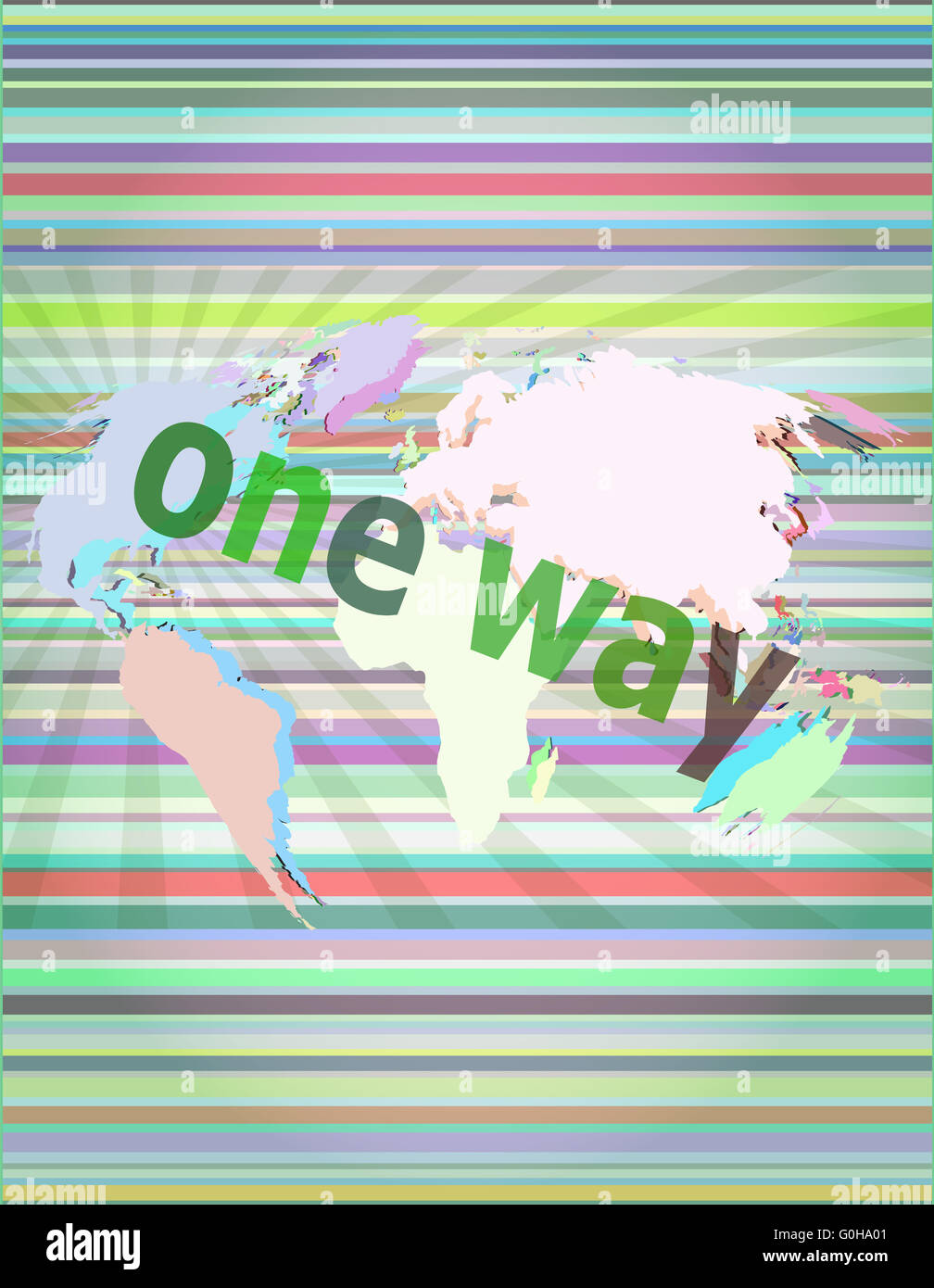 one-way-word-on-touch-screen-interface-vector-illustration-stock-photo