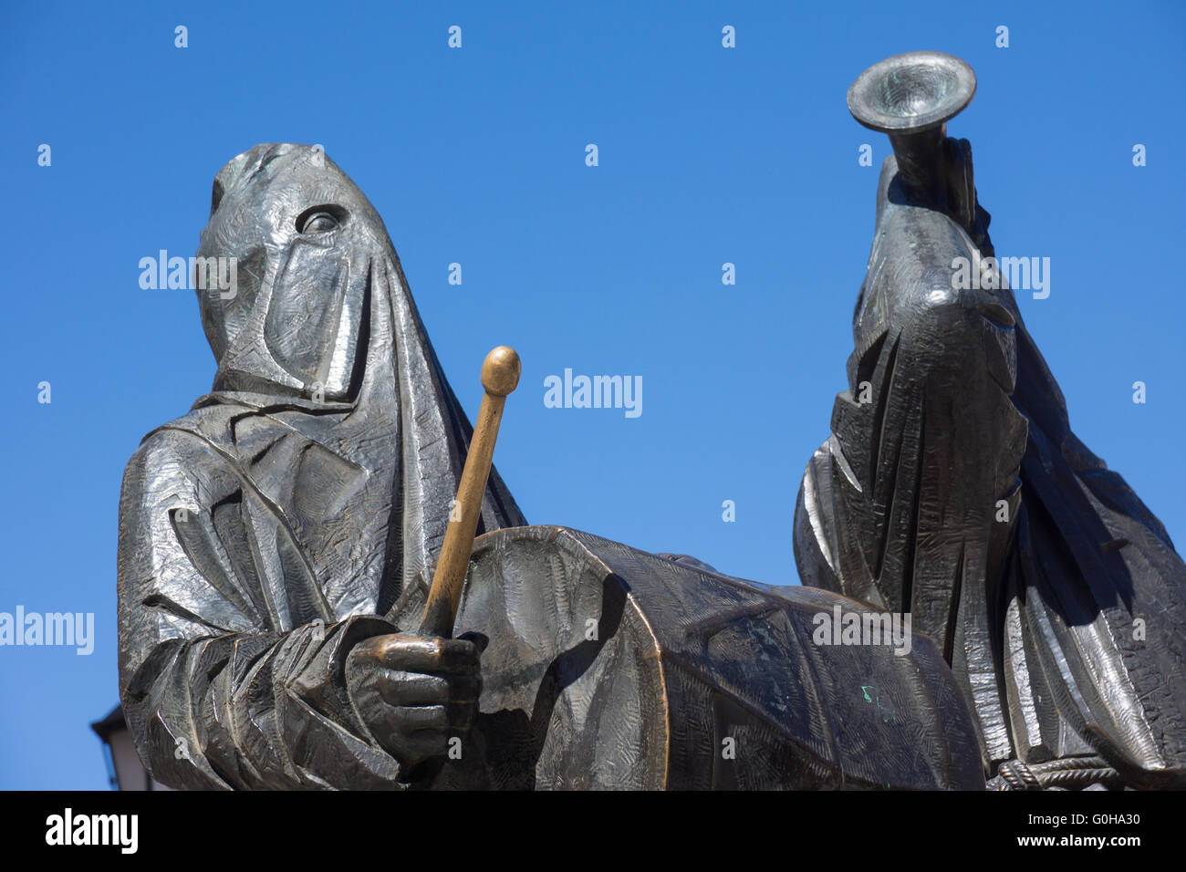 El Merlu statue in Zamora. Stock Photo