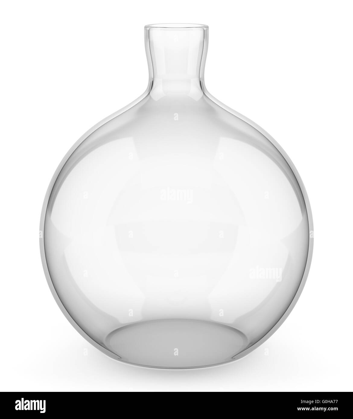 glass vase isolated on white background Stock Photo