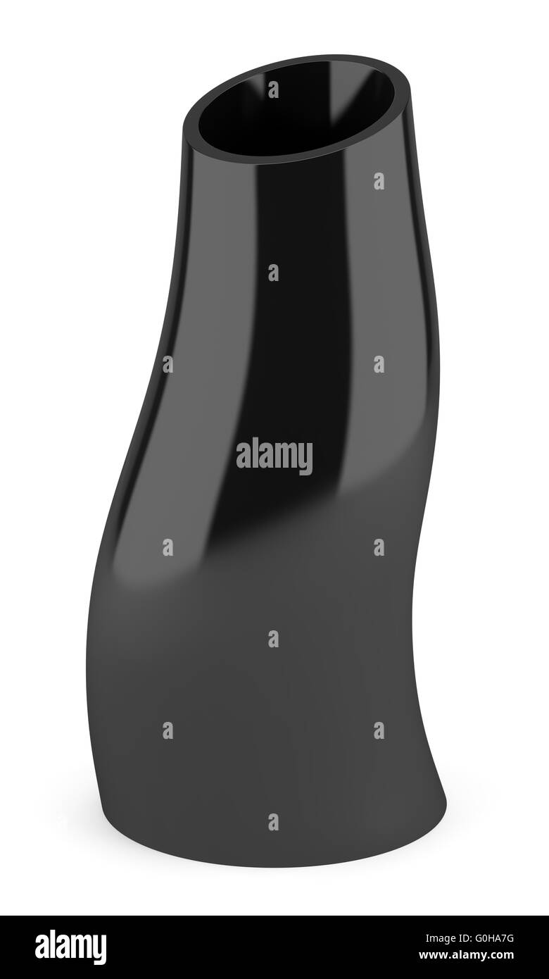 black ceramic vase isolated on white background Stock Photo - Alamy
