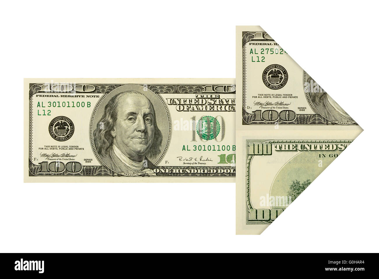 Money arrow Stock Photo