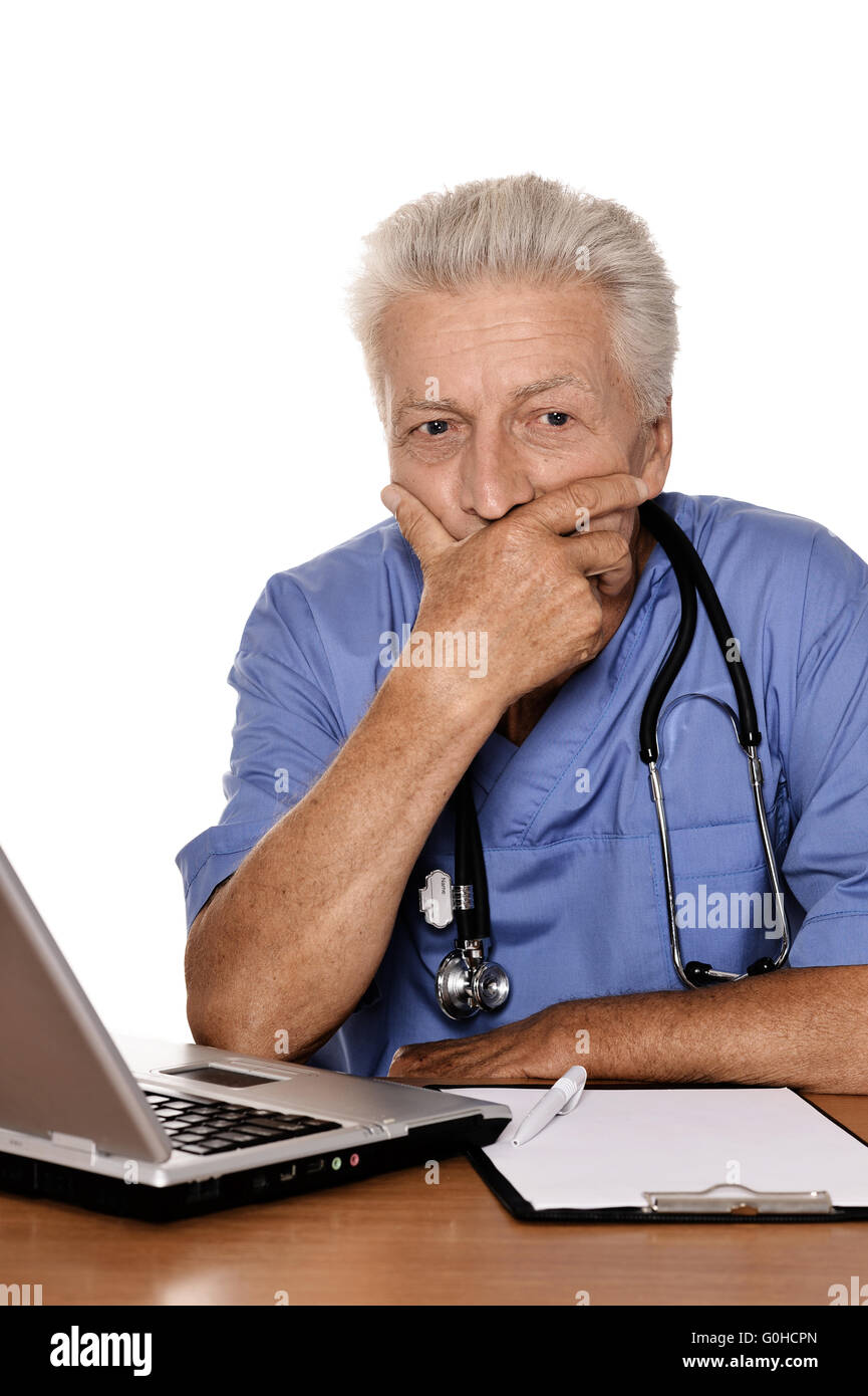 Senior positive doctor Stock Photo - Alamy