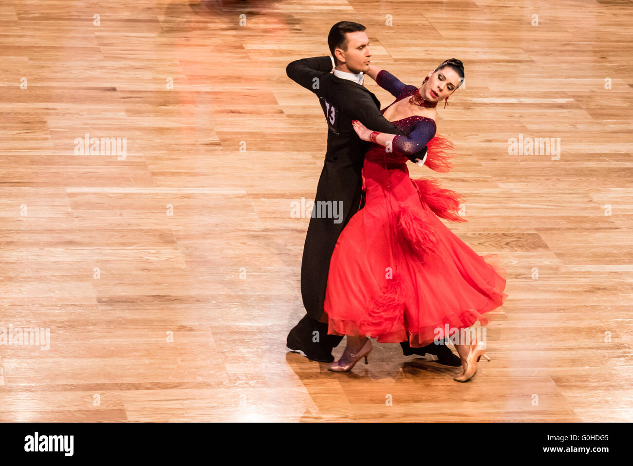 Competitors dancing slow waltz or tango Stock Photo Alamy