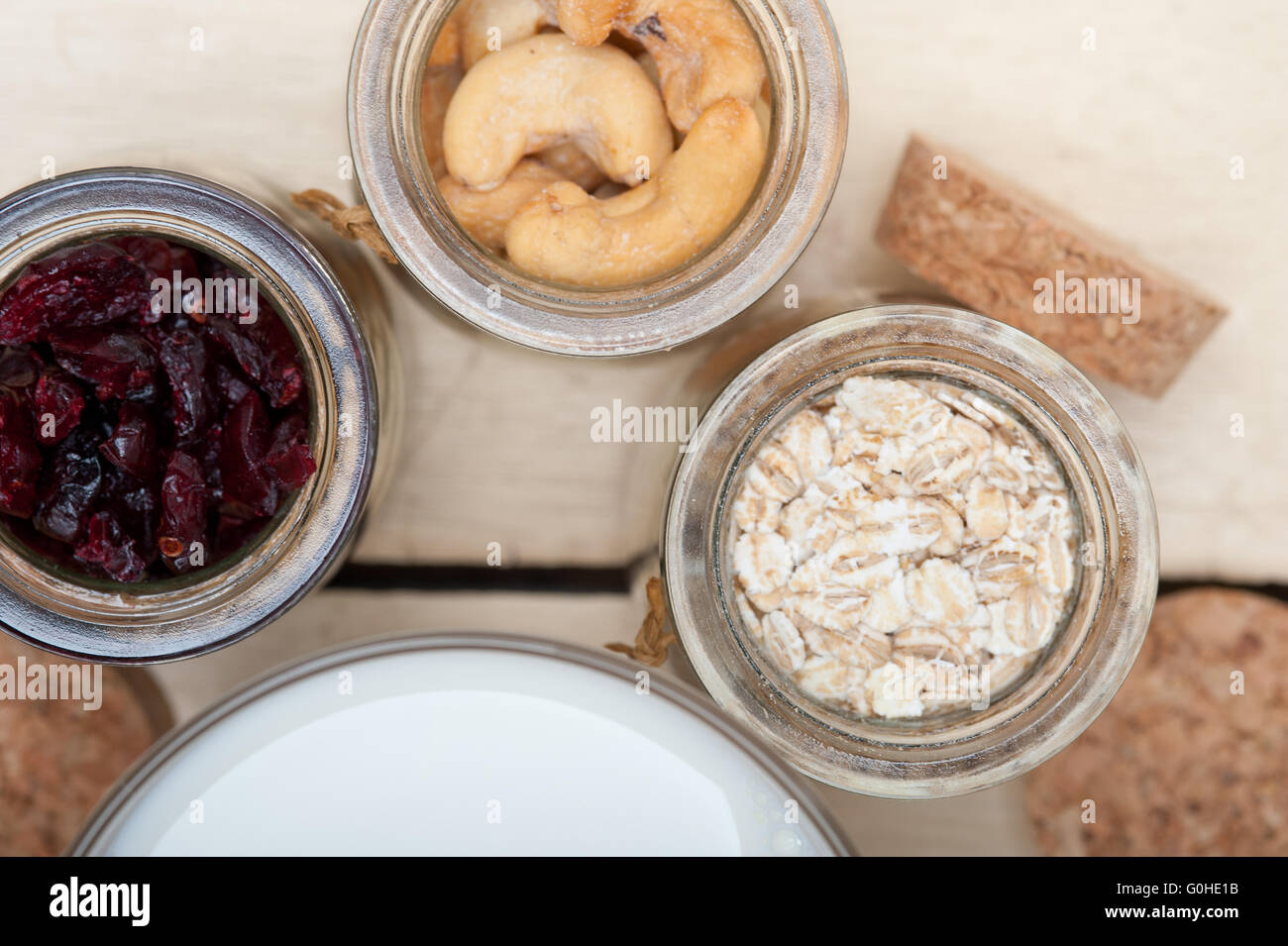 healthy breakfast ingredients Stock Photo - Alamy