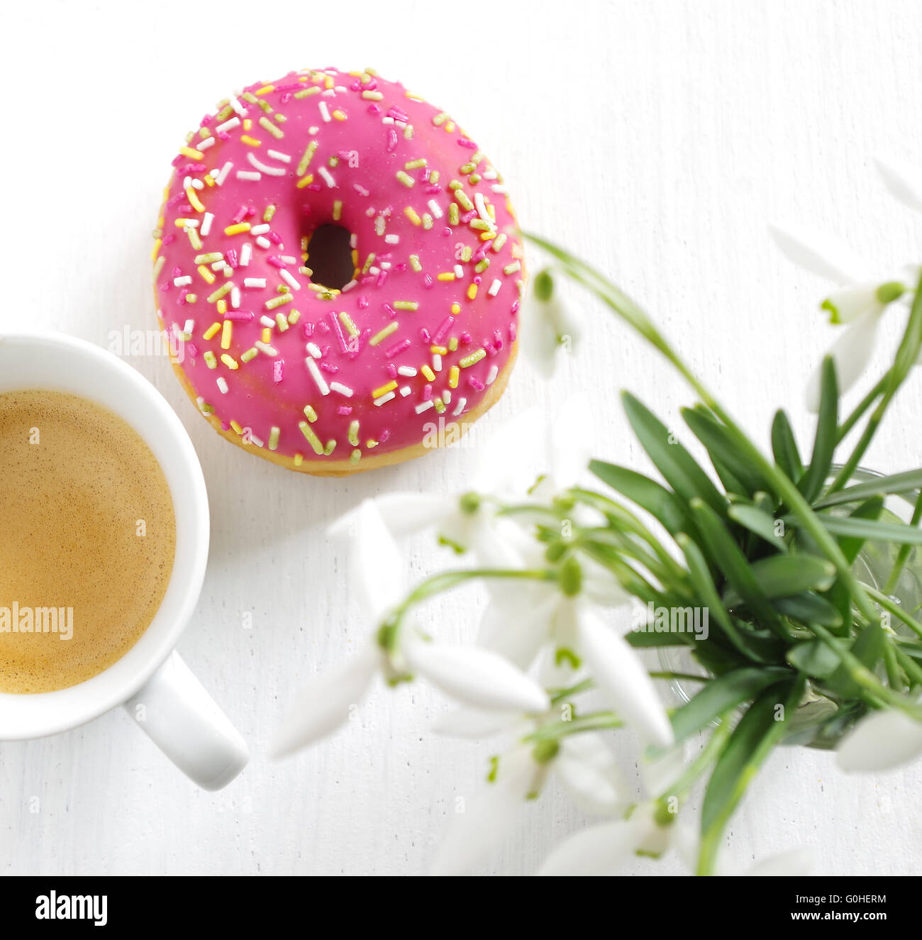 donut and coffee Stock Photo Alamy