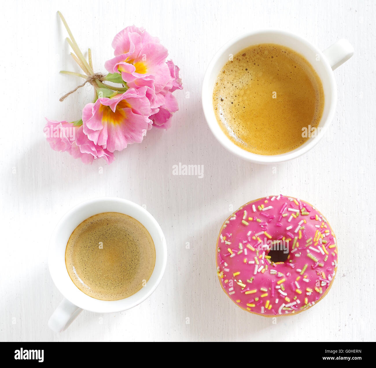 donut and coffee Stock Photo Alamy