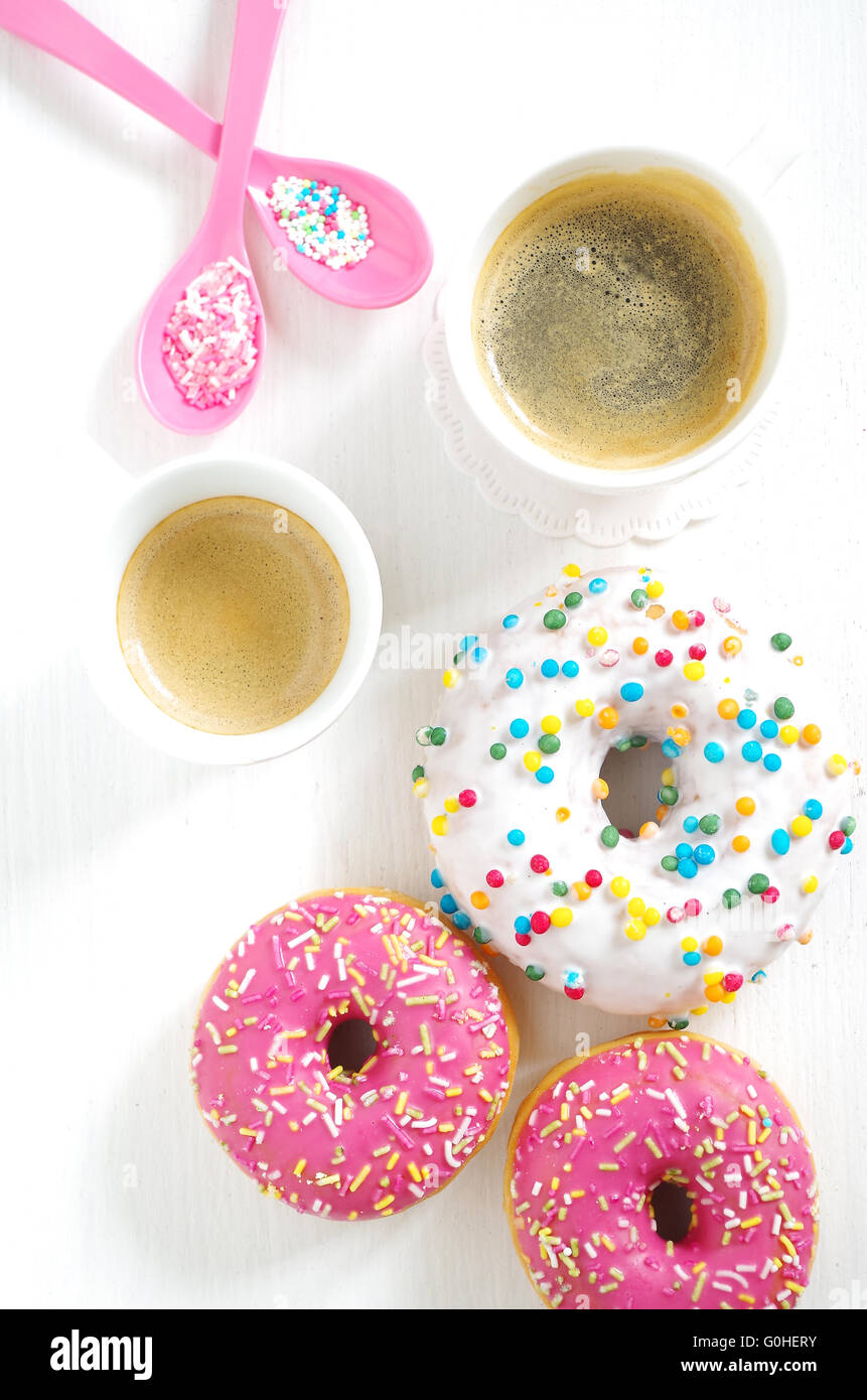 donut and coffee Stock Photo Alamy