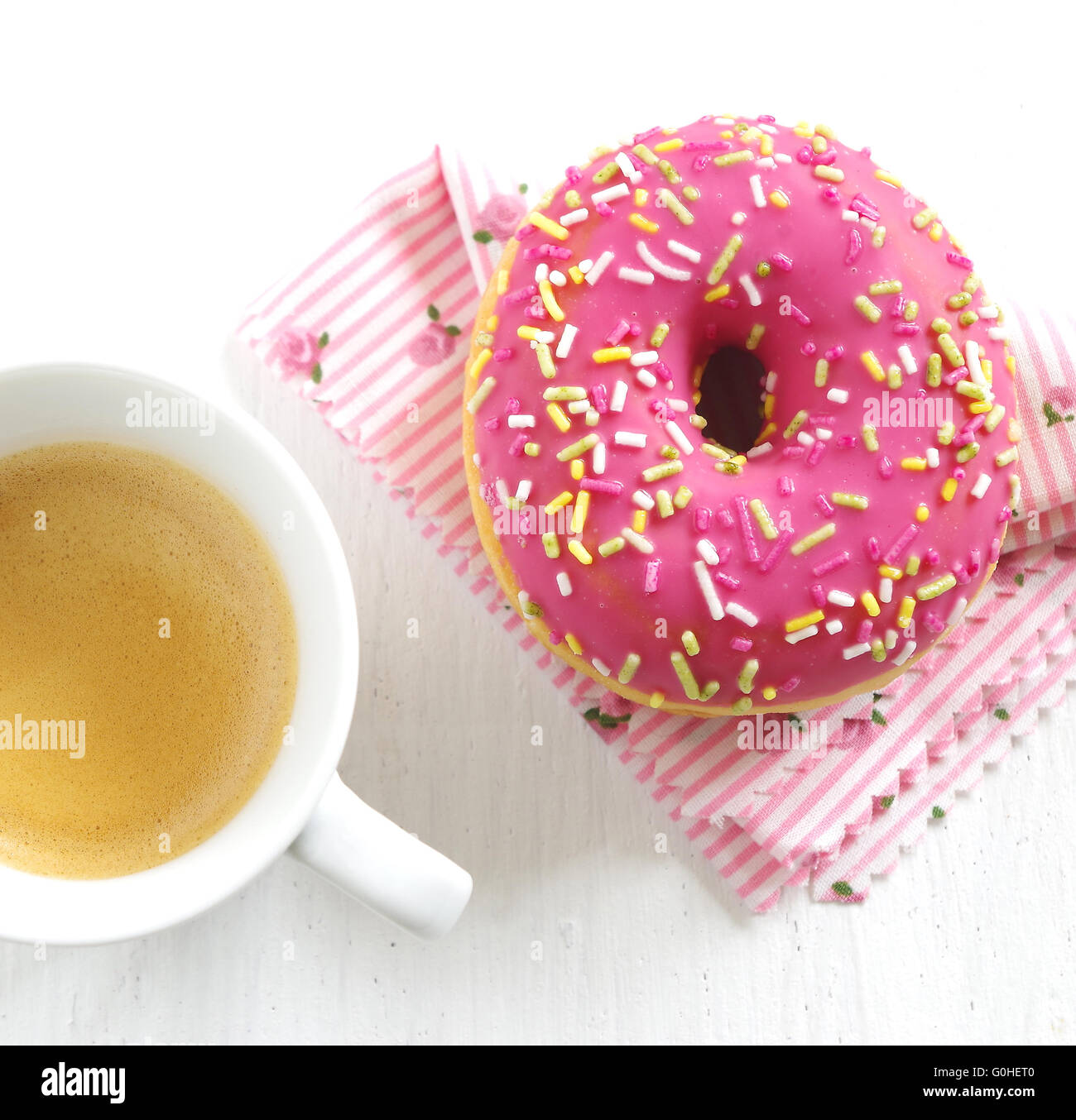 donut and coffee Stock Photo Alamy