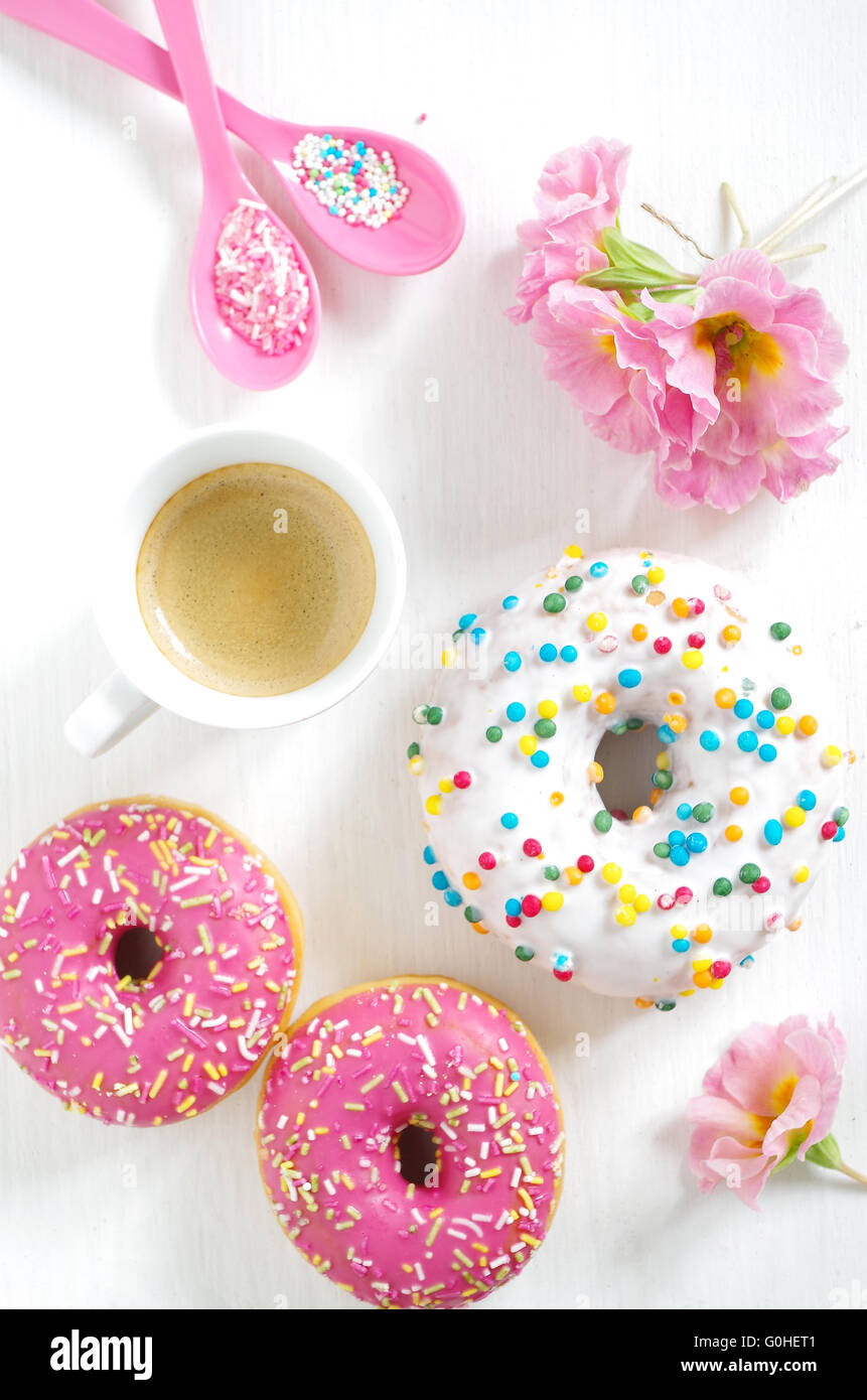 donut and coffee Stock Photo Alamy