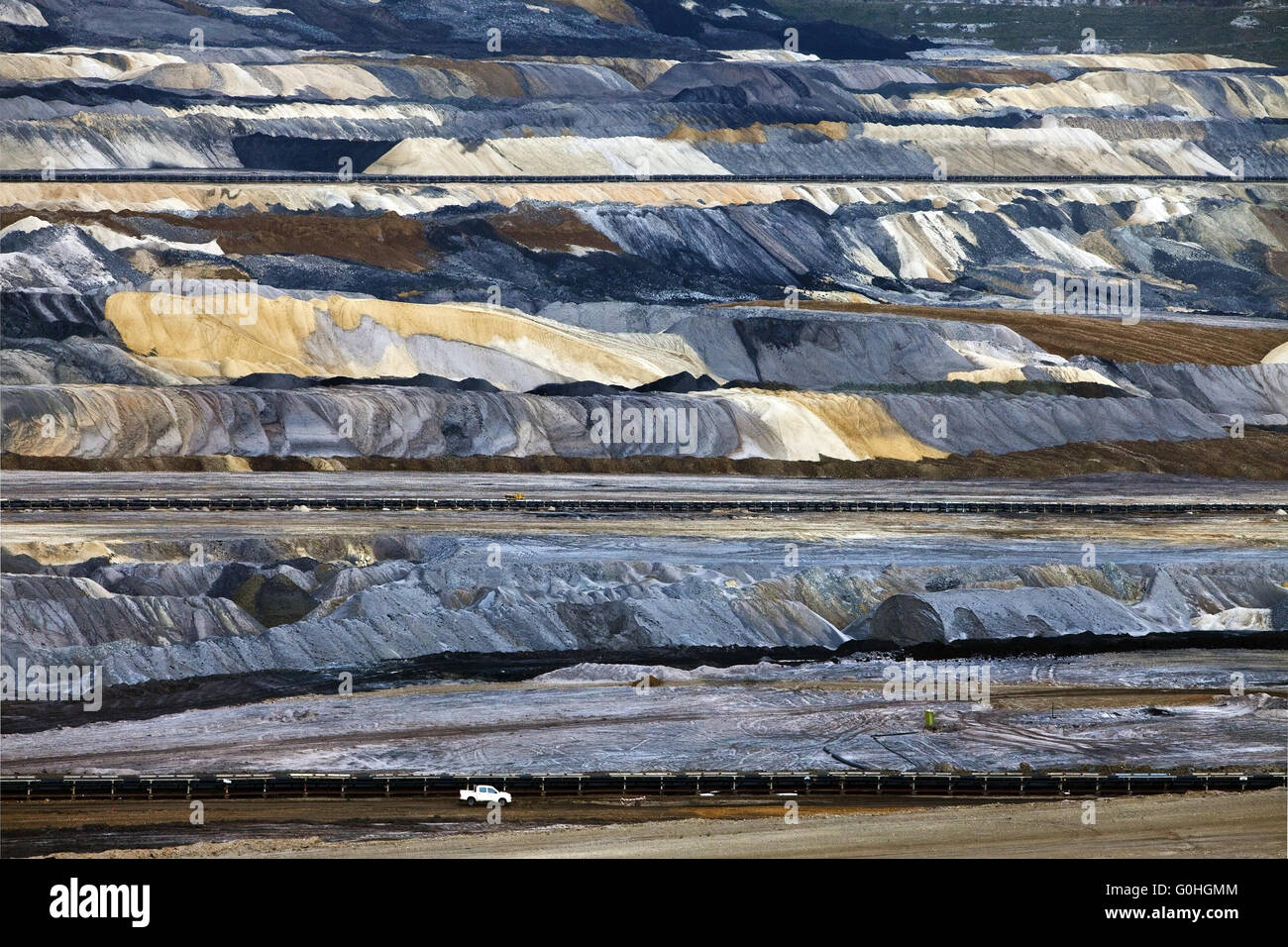 brown coal surface mining Inden, North Rhine-Westphalia, Germany, Europe Stock Photo
