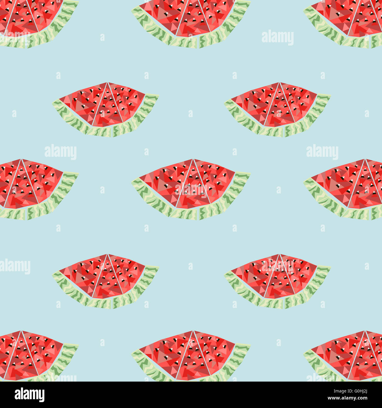 Vector abstract geometric background with watermelon, seamless pattern ...