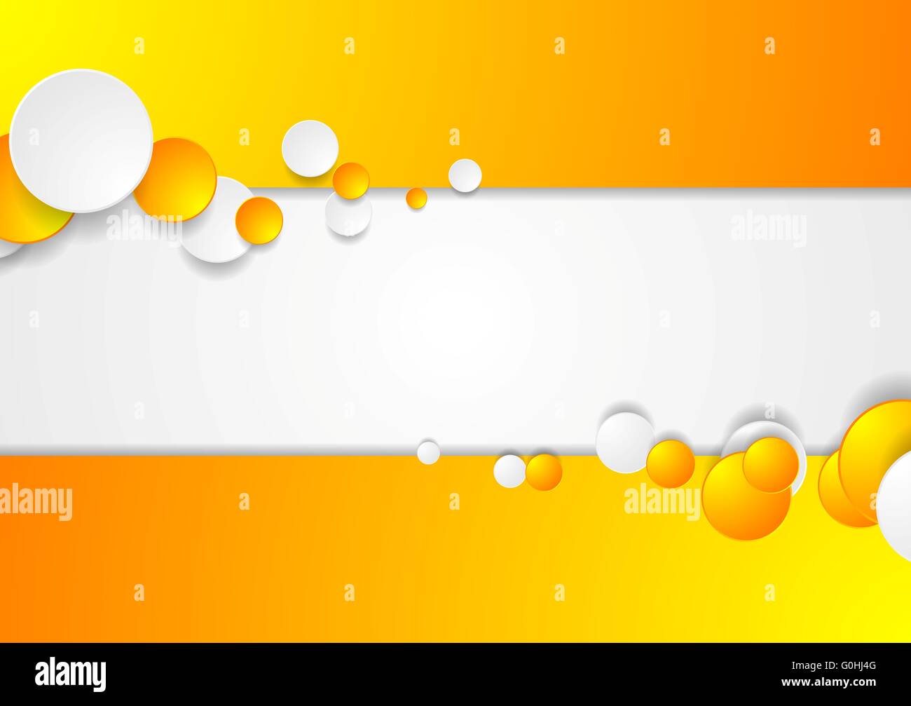 Grey and orange corporate design with circles Stock Photo - Alamy
