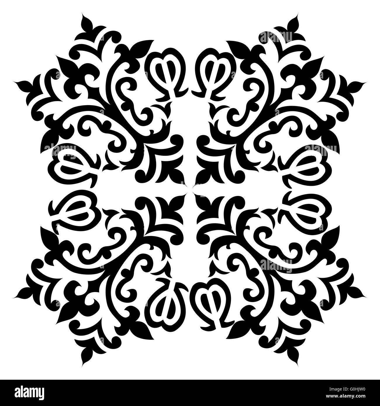 Antique ottoman turkish pattern vector design fifty eight Stock Photo